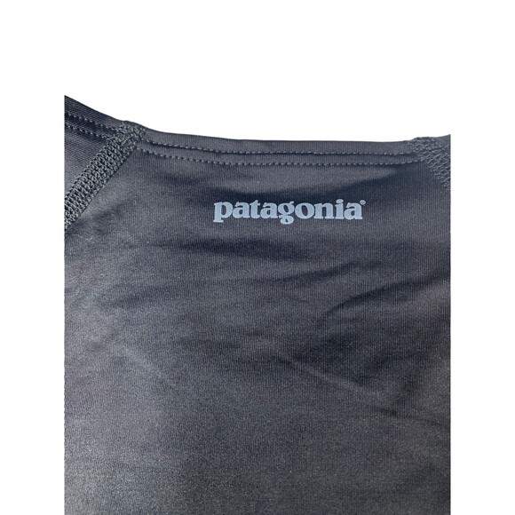 Patagonia Rashguard Top Women Size Medium Black/Green Pink Long Sleeve Nylon - Picture 7 of 10